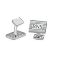 Alison & Ivy Rectangle Original Monogram Striped Cufflinks - 18x13mm